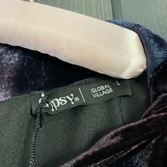 ***SOLD***Velvet Multicolor Gypsy 05 Shift Dress - Picture 3 of 3